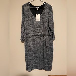 2x belted grey dress, great shape
